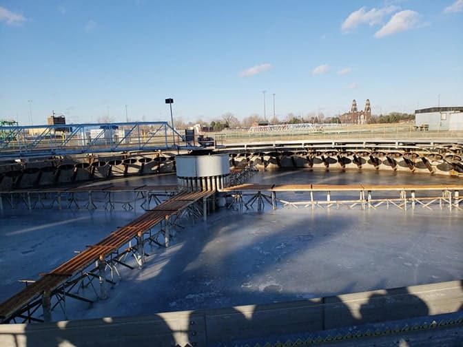 View of the The Detroit Wastewater Treatment Plant