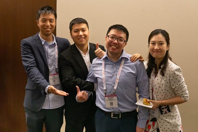 Group photo of CEE faculty and students at reception